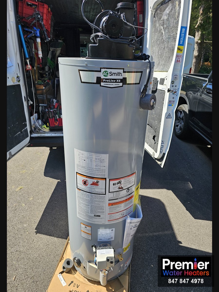 New AO Smith ProLine XE water heater arriving on the Premier truck Crystal Lake IL