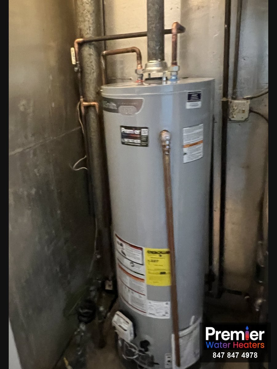 AO Smith Signature 100 40-gallon water heater installed same day Hoffman Estates IL Premier Water Heaters