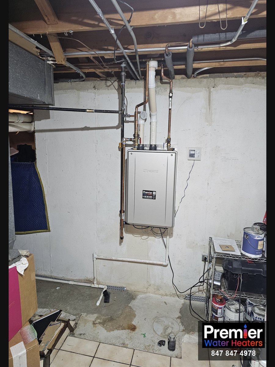 Noritz EZ111 tankless water heater installed Palatine IL Premier Water Heaters